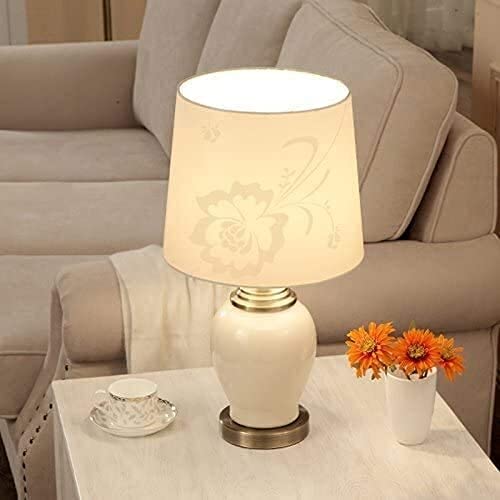 Modern Dimmable Ceramic Bedside Lamp - Simple & Stylish Desk Lamp for Bedroom, Living Room, Office - Touch Button Switch, Warm White Light - Perfect for Reading, Working, or Nightstand Decor