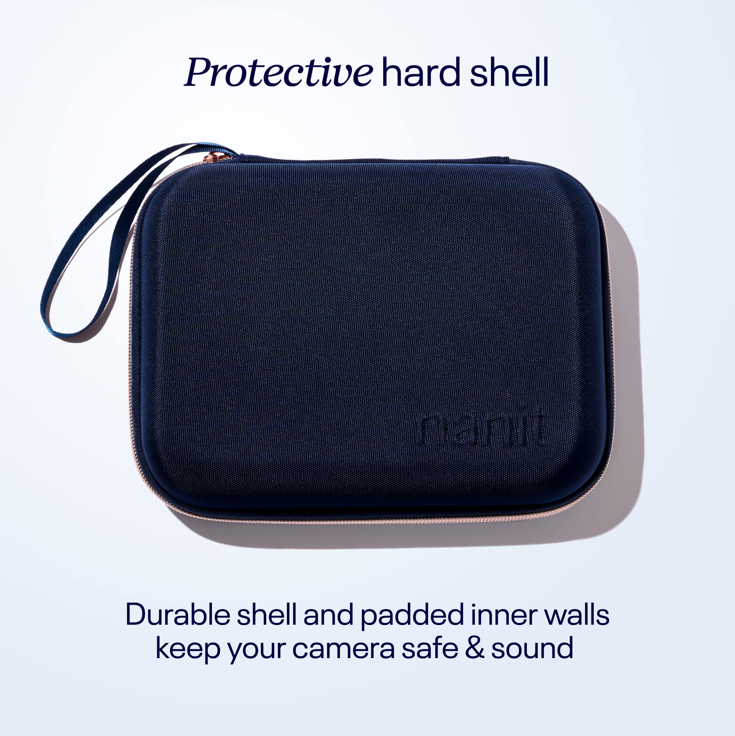 Nanit Pro Baby Monitor Travel Case - Durable Hard Shell Protective Carrying Case with Multi-Stand Accessory (Blue) | Perfect for Airplane, Car & Hotel Travel with Your Baby Monitor