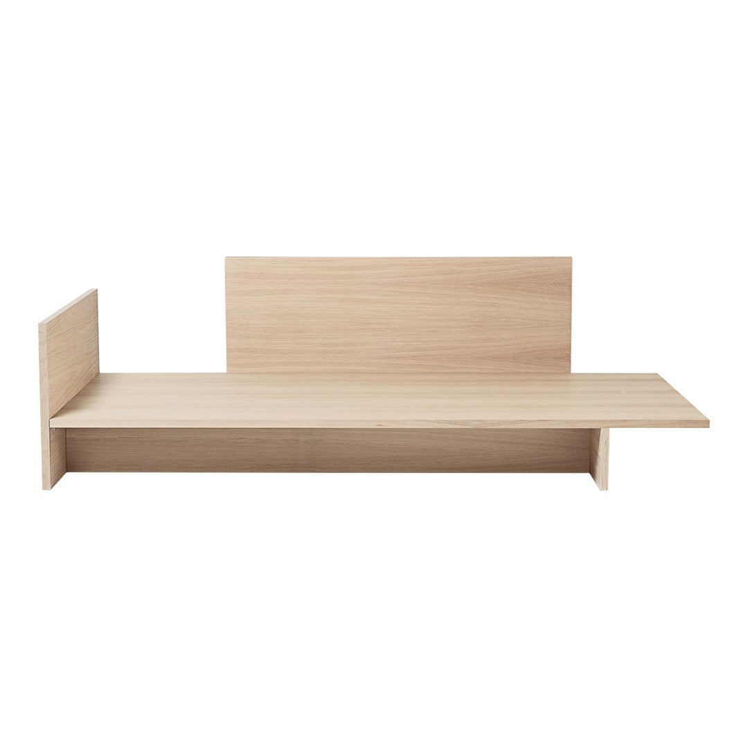 Ferm Living Kona Bed - Modern Scandinavian Platform Bed Frame with Wooden Slats, Queen Size | Perfect for Minimalist Bedroom, Guest Room & Small Space Living