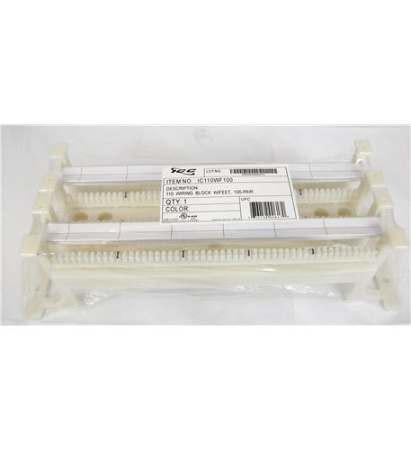 110 Pair Wiring Block with Feed-Through, 100 Pair Cat5e ICC IC110WF100 - Ideal for Network Installations & Telecom Wiring Projects