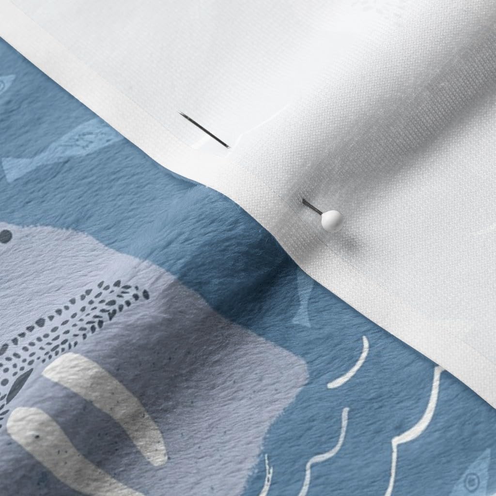 Arctic Animal Nautical Printed Minky Fabric by The Yard - Soft Plush for Sewing Baby Blankets & Quilt Backing - Perfect for Nursery Decor & DIY Crafts