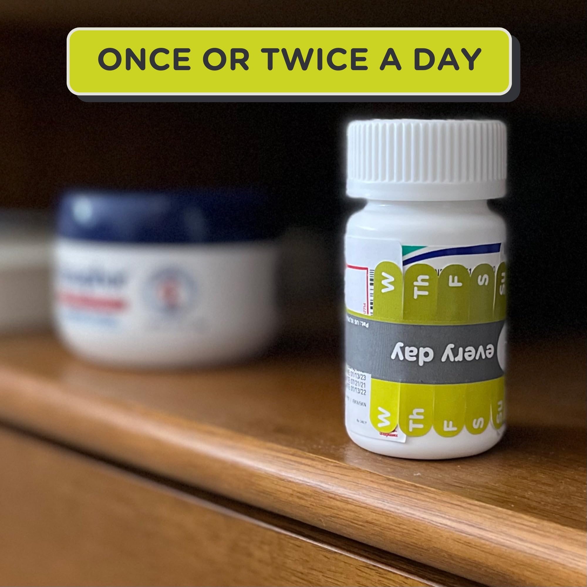 3-Pack Daily Pill Organizer & Vitamin Tracker Stickers - AM/PM, Day & Night, 7-Day Weekly Medicine Box for Pills, Vitamins & Medications | Perfect for Travel, Home Use & Elderly Care