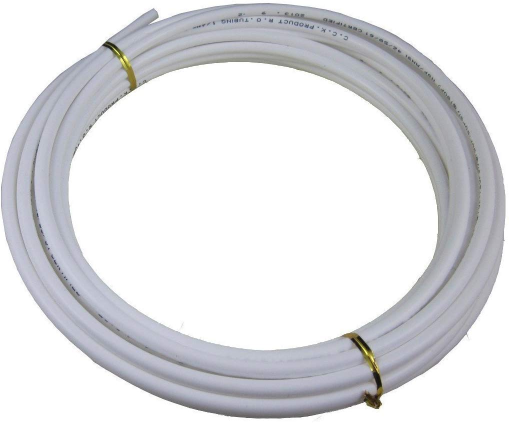 1/4 Inch x 5 Meters (16 Feet) White RO Water Filter Tubing Hose Pipe - Perfect for Under Sink Reverse Osmosis Systems & Refrigerator Water Filters