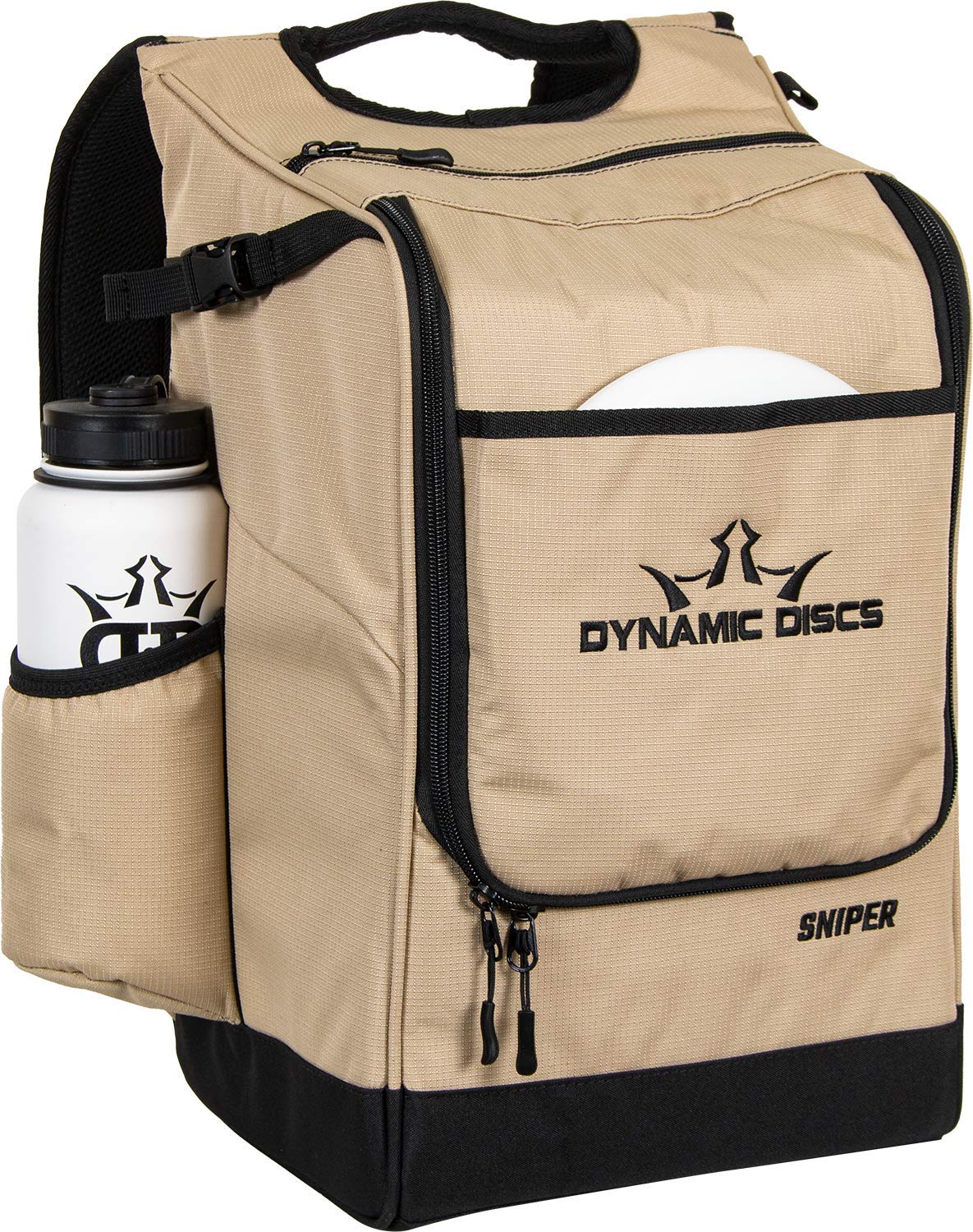 Dynamic Discs Sniper Disc Golf Backpack - 16 Disc Storage with Zippered Accessory Pocket & Dual Water Bottle Holders | Perfect for Tournament Play & Outdoor Disc Golf Adventures