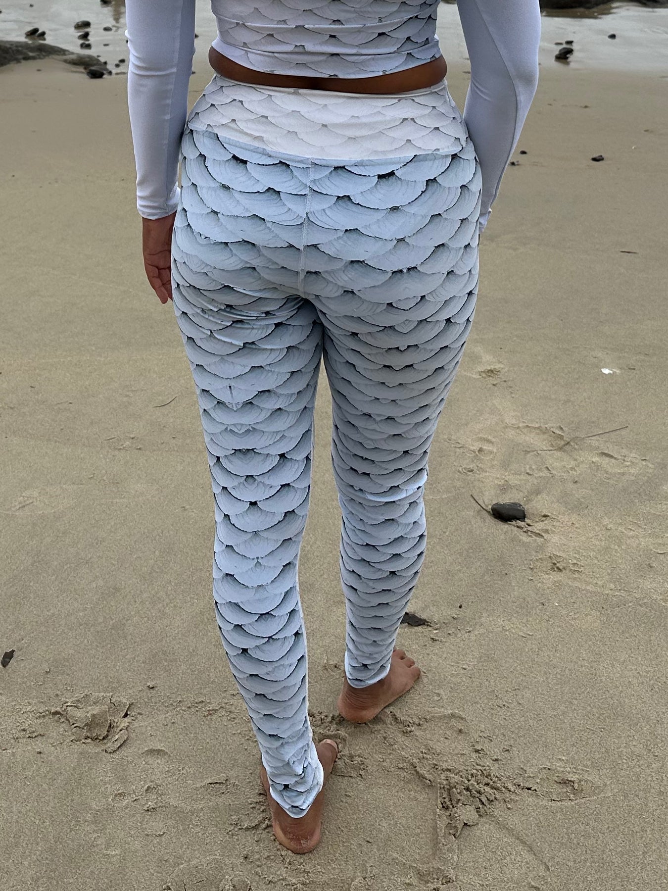 Wailea Swim Leggings with Cape Cali Logo - High Waisted Yoga Leggings for Women, Quick Dry Workout Pants - Perfect for Swimming, Yoga, Beach & Gym Activities