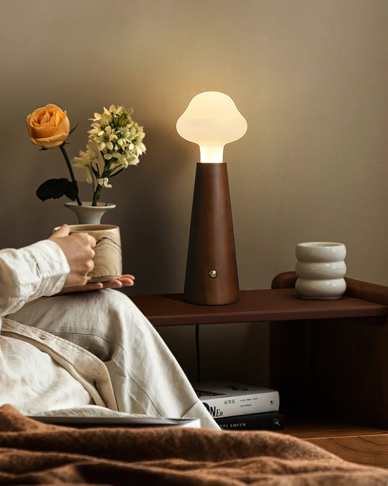 Modern LED Mousse Table Lamp - Soft Glow Bedside Night Light for Bedroom, Living Room & Office - Energy Efficient & Stylish Home Decor Lighting
