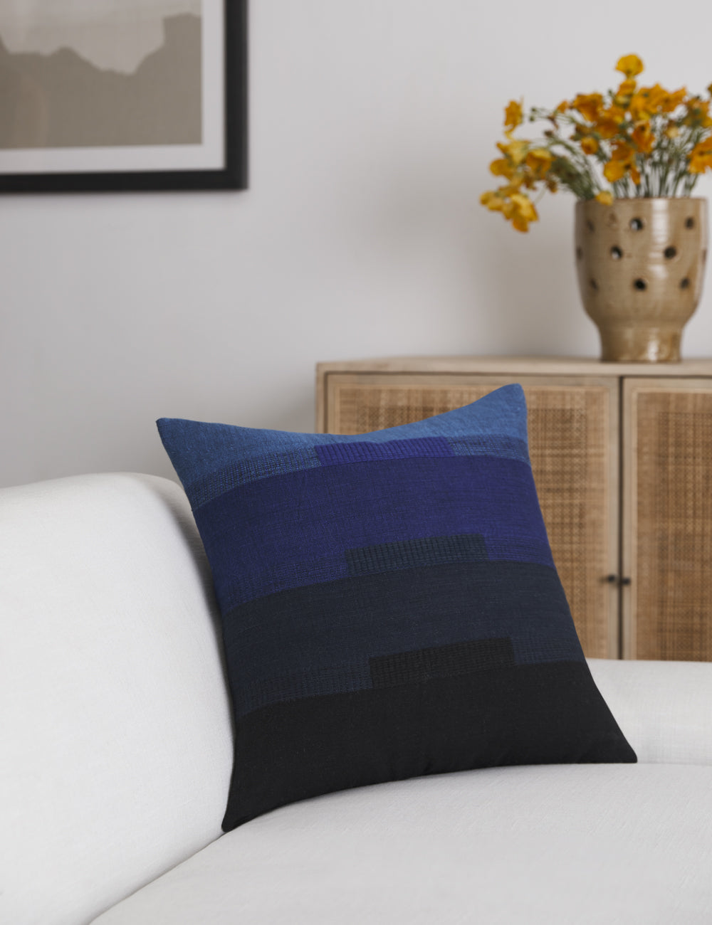 Bole Road Textiles Bale Pillow - Handmade Decorative Throw Pillow Cover for Sofa, Bed & Home Decor - Perfect for Living Room, Bedroom & Cozy Spaces