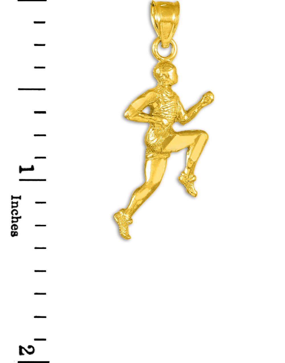 10K Yellow Gold Running Sports Pendant Necklace for Women - Athletic Jewelry Gift for Runners, Marathon, Fitness Enthusiasts - Perfect for Workouts, Races & Everyday Wear