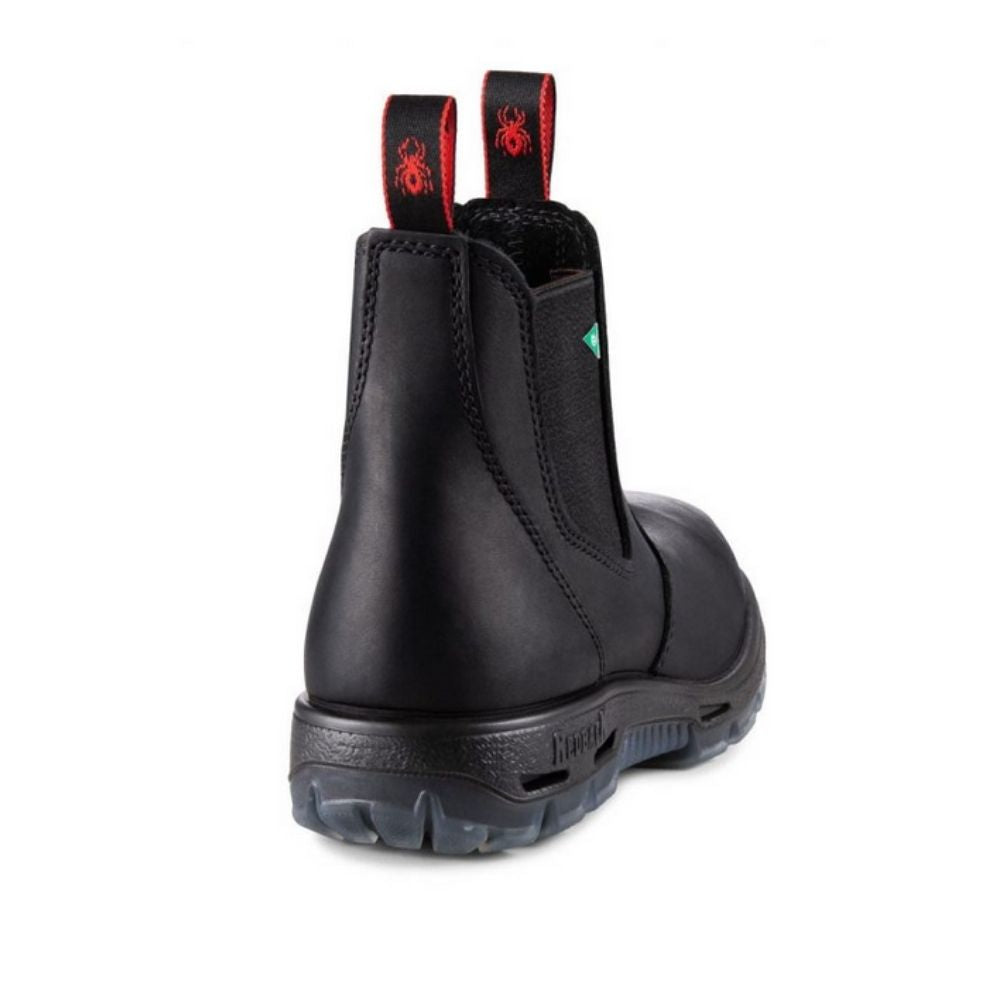 Redback Bobcat Unisex Slip-On Steel Toe Work Boots - Black - Comfortable & Durable Safety Shoes for Construction, Warehouse & Industrial Work