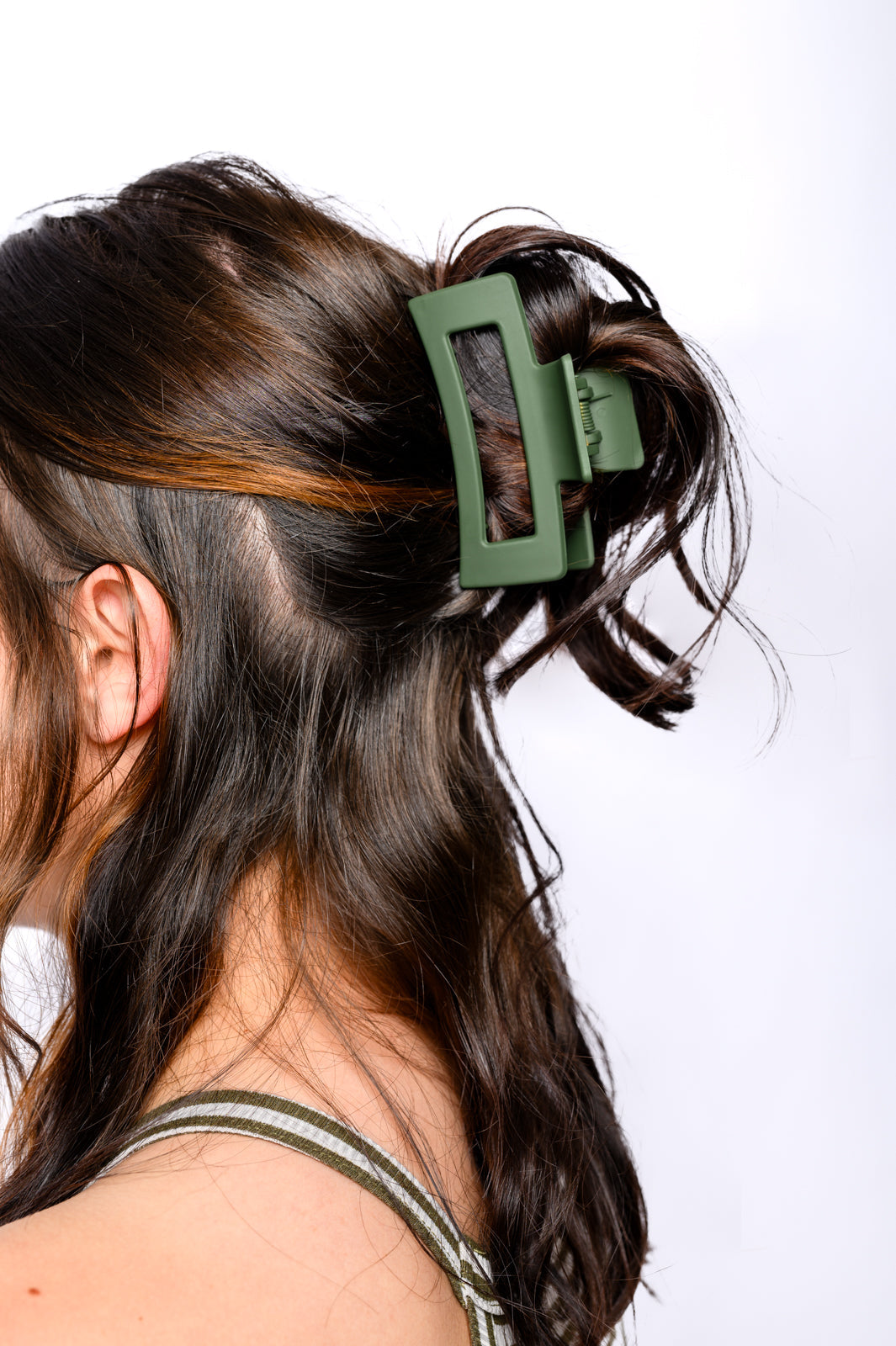 4 Pack Forest Green Hair Claw Clips for Women - Strong Hold Hair Clips for Thick Hair, Ponytail, Bun & Updos - Perfect for Work, Gym, Travel & Everyday Use