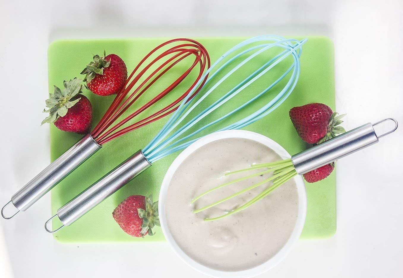 Premium Silicone Whisk Set of 2 - 12