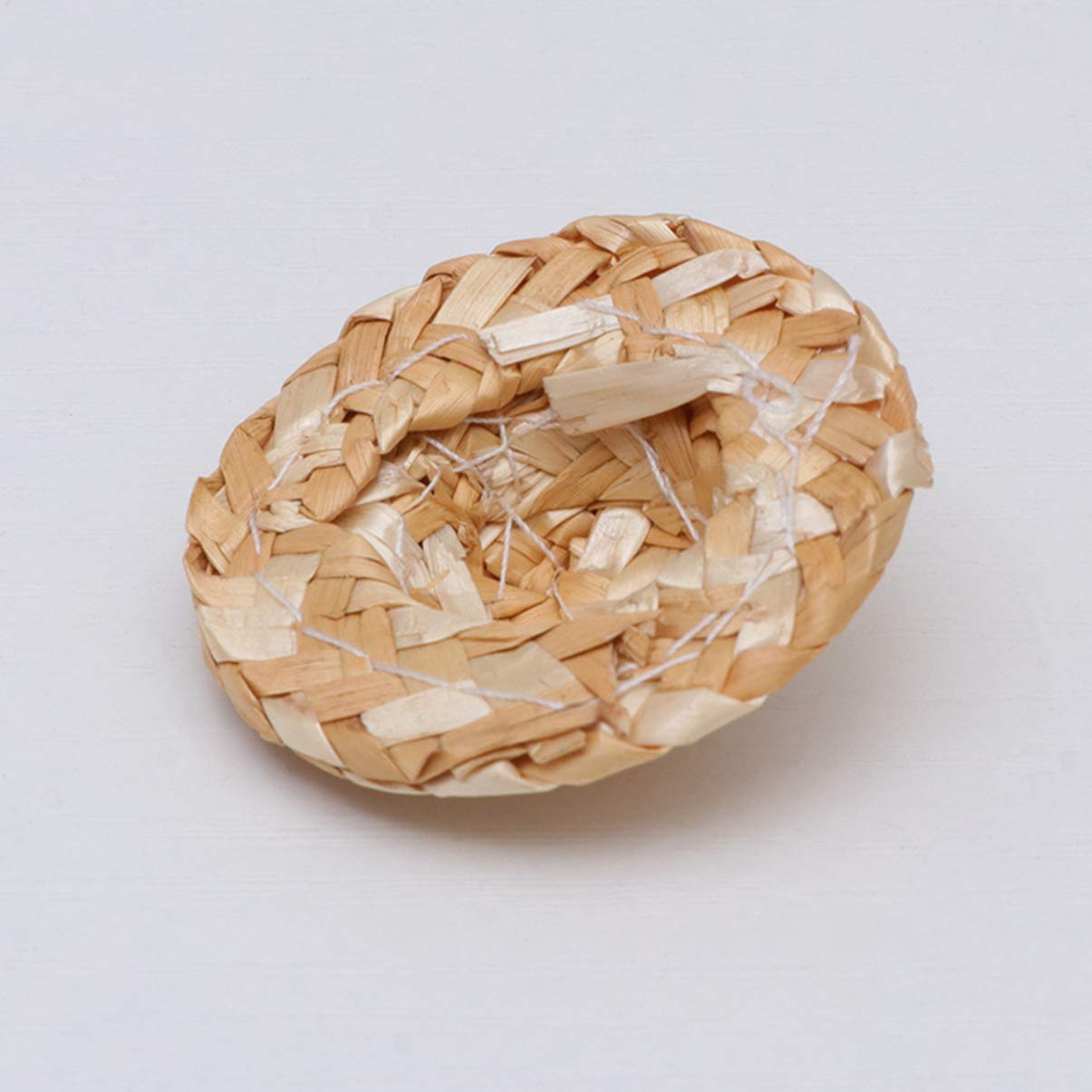 Mini Doll Straw Hat - 12pcs Handcraft Woven Cap for DIY Doll Toys (4cm) - Perfect for Doll Accessories & Crafting