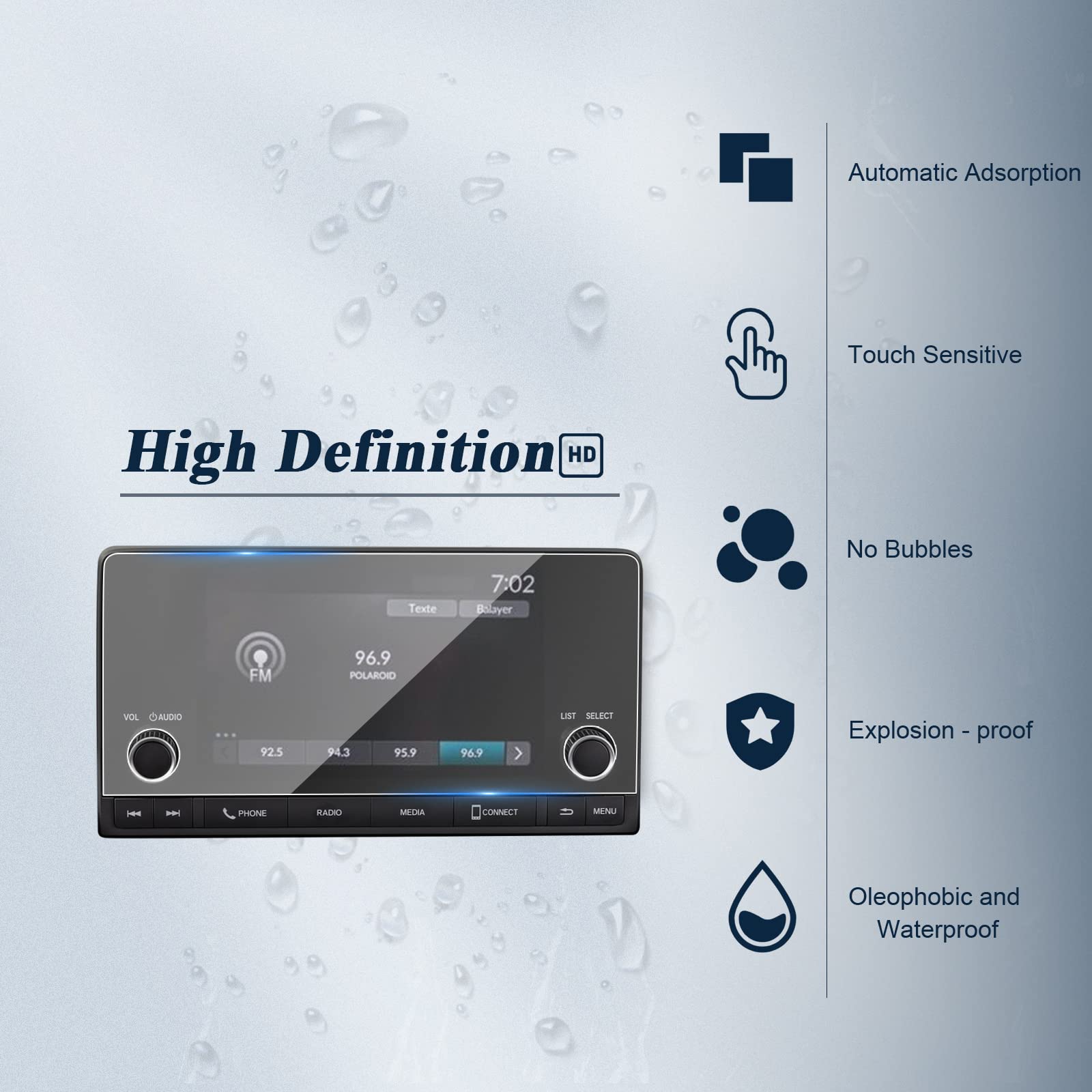 BIBIBO 7 Inch Tempered Glass Screen Protector for 2023-2025 Honda Accord LX/EX - Anti Glare, Scratch Resistant, Ultra Clear Display - Perfect for Daily Driving & Navigation Use