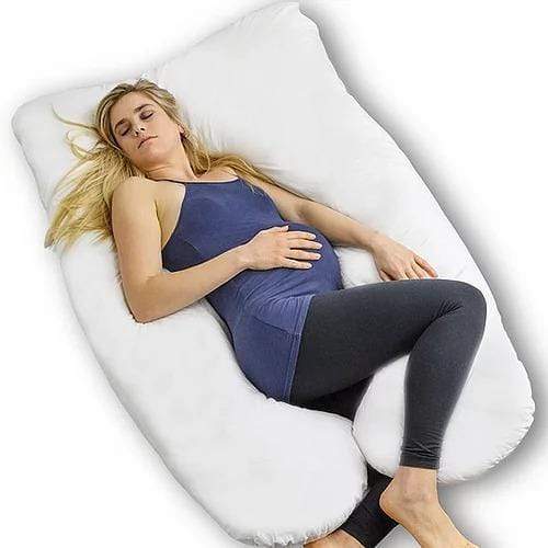 NUVU BABY Full Body Pregnancy Pillow - U Shaped Maternity Support Cushion for Back, Belly & Hip Pain Relief - Perfect for Sleeping, Nursing & Relaxing During Pregnancy