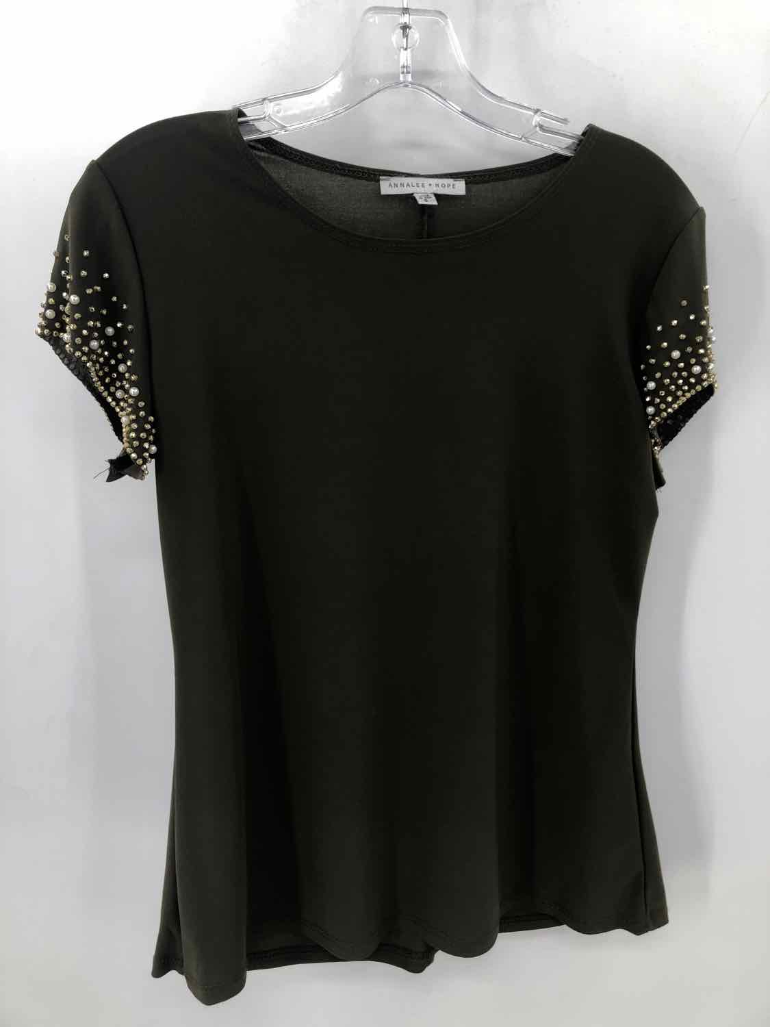 Vintage Annalee + Hope Green Size Small Blouse - Eco-Friendly Fashion for Casual Wear & Office Outfits