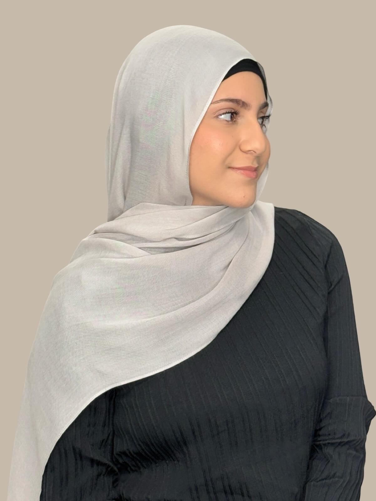 Stylish Cotton Modal Hijab Scarf for Women - Soft & Breathable Misty Mink - Perfect for Daily Wear, Prayer & Fashion Outfits