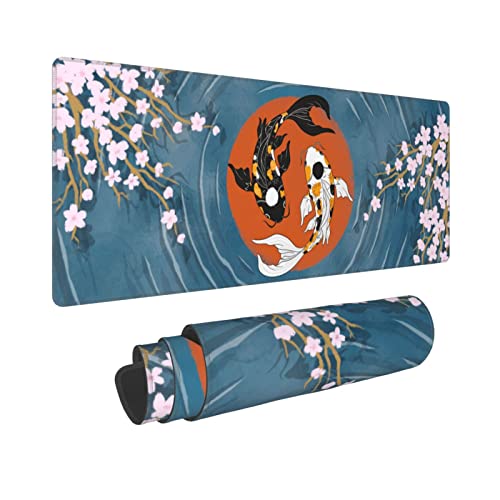 Oriental Yin Yang Koi With Cherry Blossom