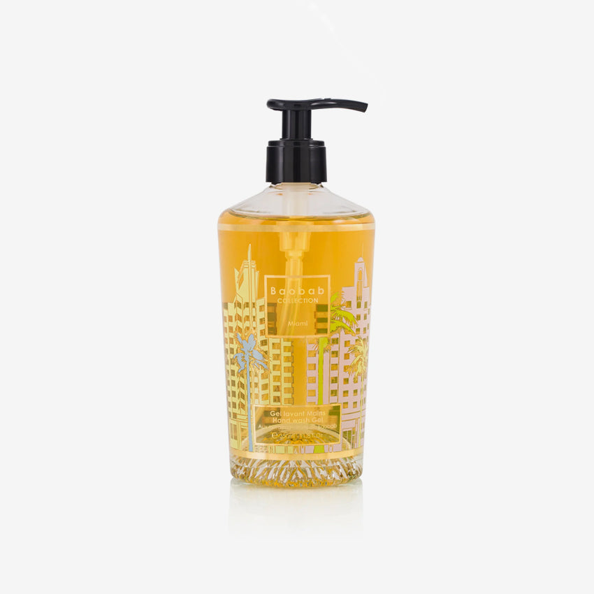 Baobab Collection Miami Hand Wash Gel - Luxurious Moisturizing Hand Soap with Natural Ingredients for Soft Skin | Perfect for Bathroom, Kitchen & Guest Use