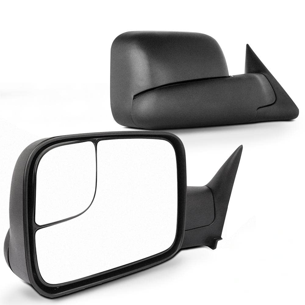 SCITOO Power Heated Side View Mirrors with Support Brackets - Compatible with Dodge Ram 1500 (1998-2002), Ram 2500/3500 (1998-2001) - Perfect for Winter Driving & Enhanced Visibility