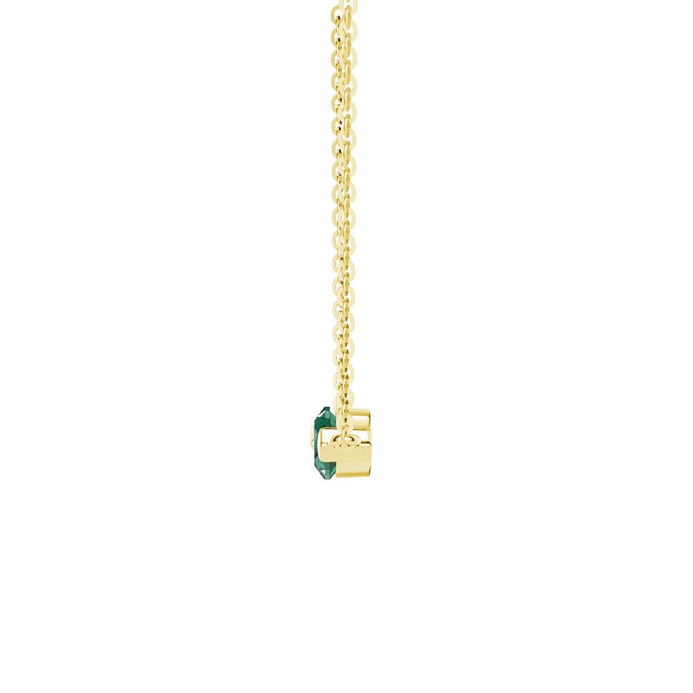 1CT Pear Lab Grown Emerald Leaf Necklace - Elegant Green Gemstone Jewelry for Women, Perfect for Weddings, Parties & Special Occasions