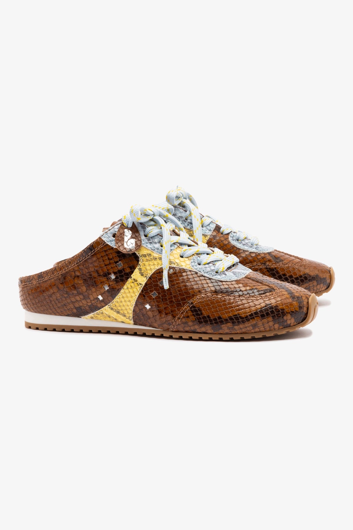 Stella Mule Women's Slip-On Shoes in Python Printed Leather - Comfortable & Stylish for Casual Outings, Office Wear & Evening Events