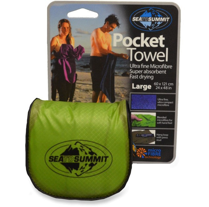Sea to Summit Pocket Towel - Ultra Compact, Quick-Dry, Lightweight Travel Towel for Camping, Hiking, Backpacking & Beach - Perfect for Outdoor Adventures, Gym & Travel Accessories