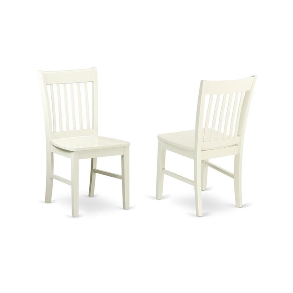 Pemberly Row 5-Piece Round Dining Set - Farmhouse Style Kitchen Table with Wooden Chairs for Small Spaces, Rustic White Breakfast & Dinner Table - Perfect for Compact Apartments, Cozy Kitchens & Country-Style Dining Rooms