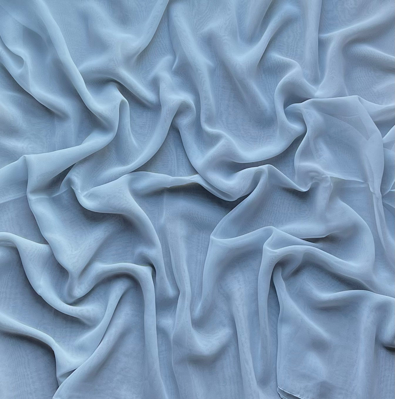 Light Blue Georgette Chiffon Fabric - Soft Flowy Material for Dresses, Scarves & Home Decor