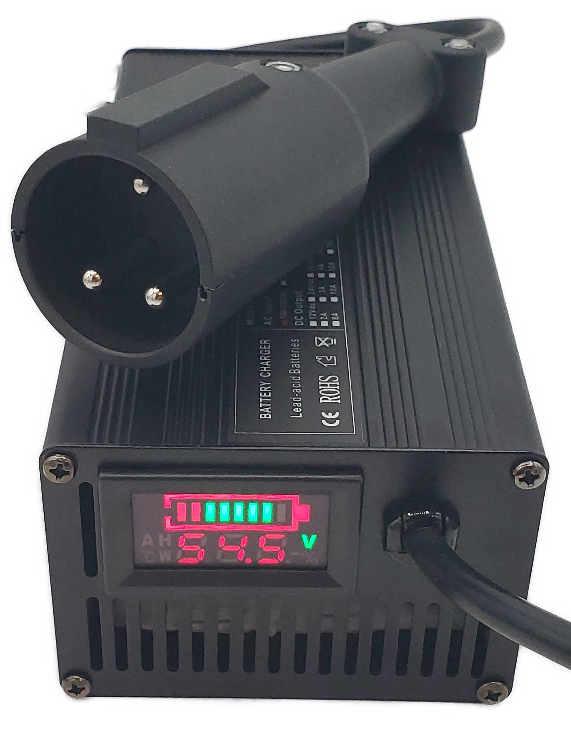 Club Car 48 Volt Golf Cart Battery Charger with LCD Display - Fast Charging for Club Car Precedent, Onward & Tempo Models - Perfect for Golf Courses, Resorts & Gated Communities