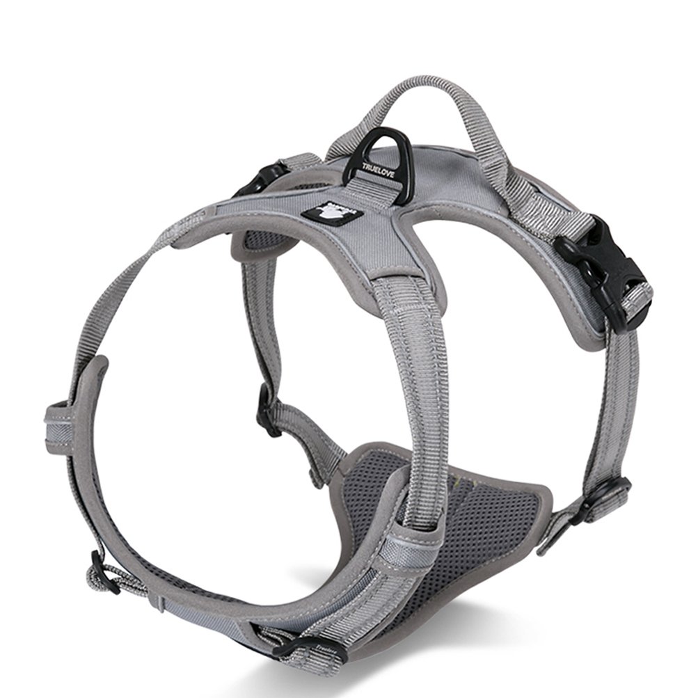 SGODA Small Grey Dog Vest Harness - Adjustable & Breathable for Small Dogs - Perfect for Walking, Hiking & Outdoor Adventures