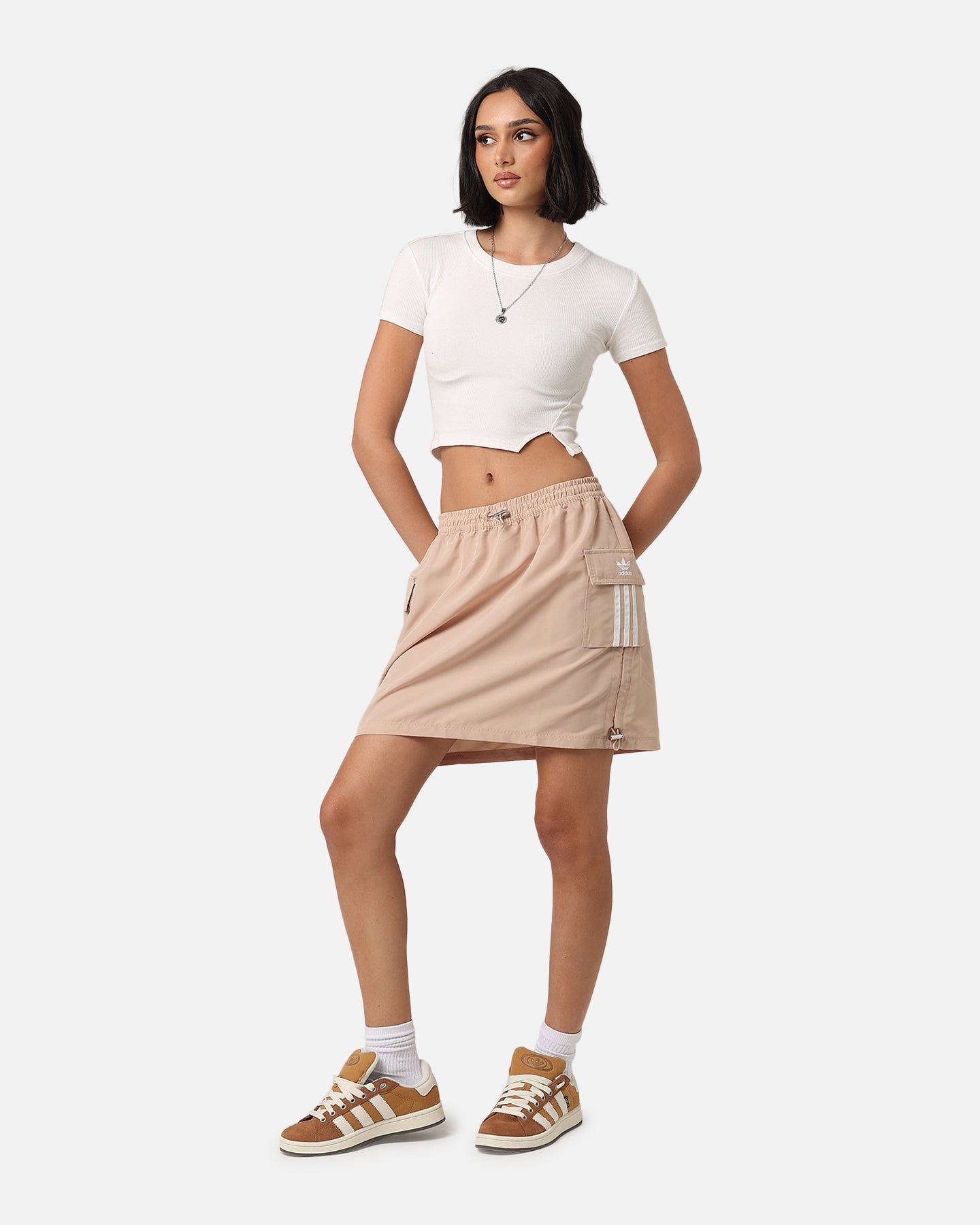 Adidas Women's Cargo Skirt in Magic Beige | Athletic Casual Skirt for Running, Hiking & Streetwear Fashion
