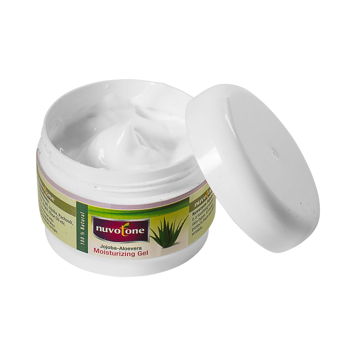 Nuvotone Jojoba & Aloe Vera Moisturizing Gel for Face - Hydrating Face Cream for Women & Men - Lightweight, Non-Greasy Formula (50g) | Perfect for Daily Skincare & Post-Sun Care