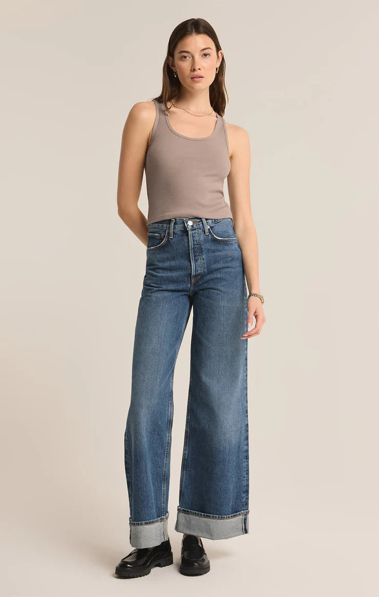 Essy Rib Tank Top for Women - Soft Stretch Comfort Fit Casual Wear - Perfect for Layering, Summer Outfits & Everyday Style