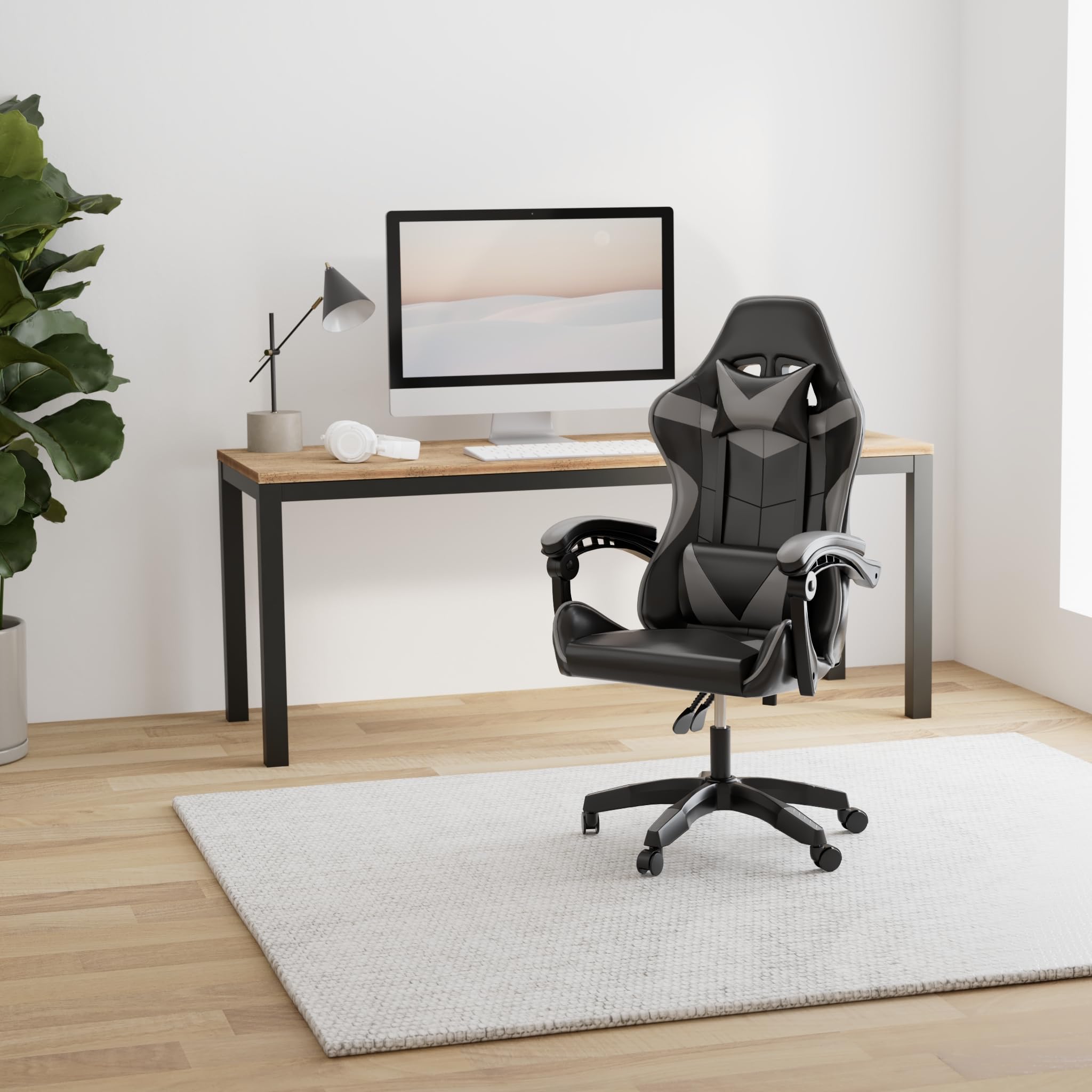 YSSOA Big and Tall Gaming Chair - Ergonomic Racing Style Office Chair with Adjustable Headrest & Lumbar Support - Perfect for Esports, Streaming & Long Work Sessions
