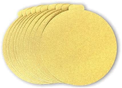 Starcke Premium 6 Inch PSA Gold Sanding Discs (100 Pack, 100 Grit) - Aluminum Oxide Self Adhesive Sticky Back Sandpaper - For Wood, Paint, Metal, Plastic Sanding - Perfect for DIY Projects, Furniture Refinishing & Automotive Repair