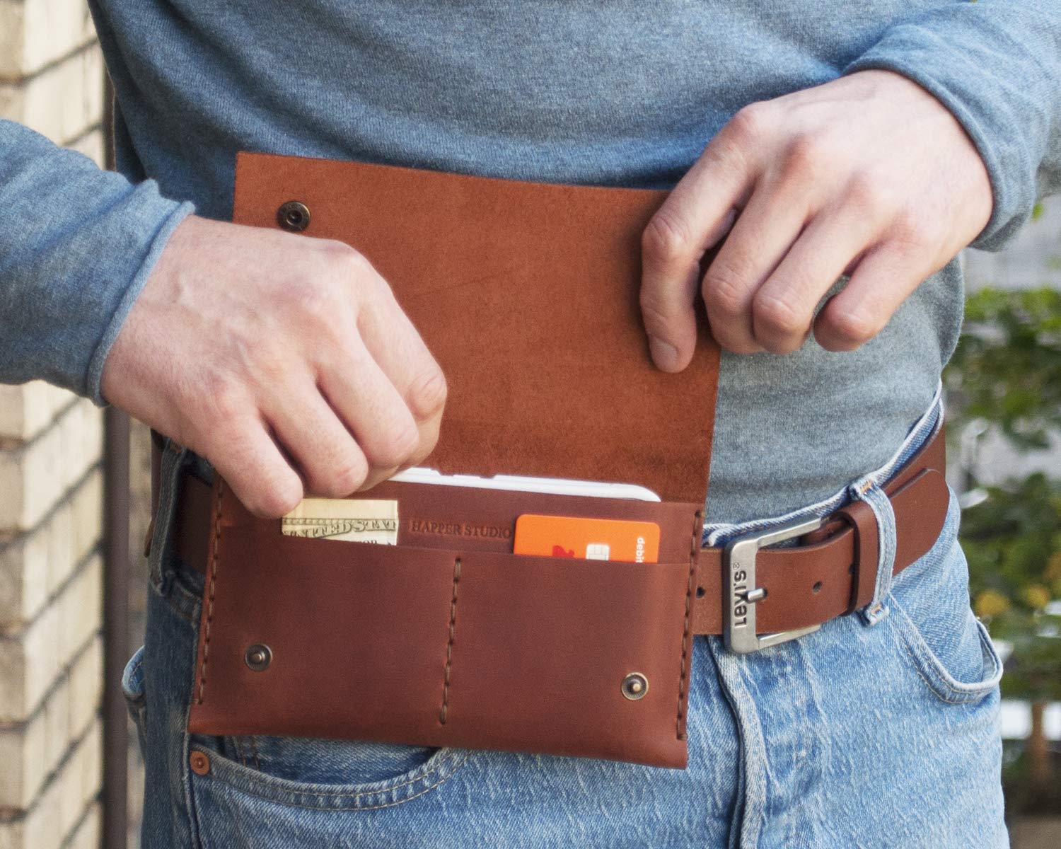 Premium Bovine Leather Holster Belt Bag for iPhone 16 Pro Max - Durable Phone Case with Card Pocket & Belt Loop - Perfect for Outdoor Activities, Travel & Everyday Carry