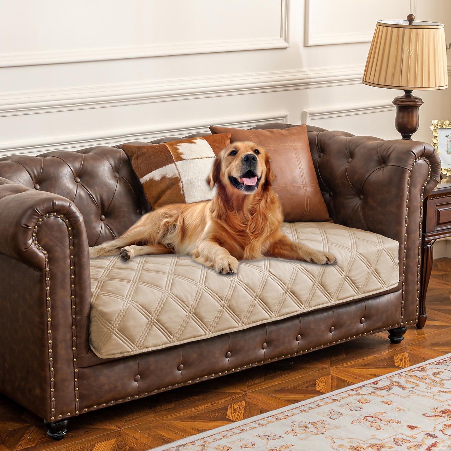 Waterproof Dog Bed Cover with Non-Slip Backing - Pet Blanket Protector for Sofa, Couch & Furniture - Perfect for Indoor Use, Travel & Car Rides