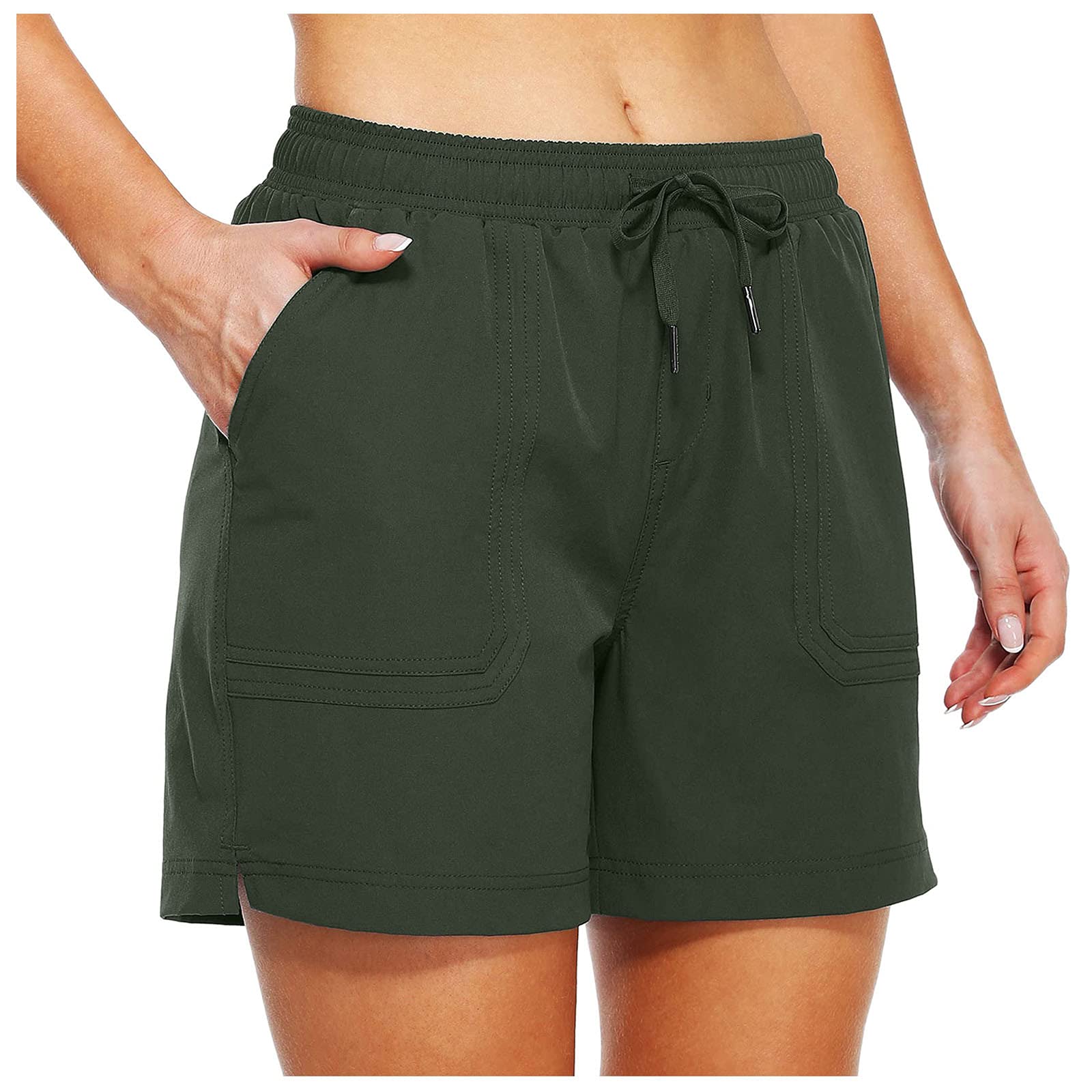BEIBEIA Women's Summer Shorts - Comfortable Drawstring Casual Athletic Shorts with Elastic Waistband | Perfect for Running, Yoga, Gym Workouts & Everyday Wear