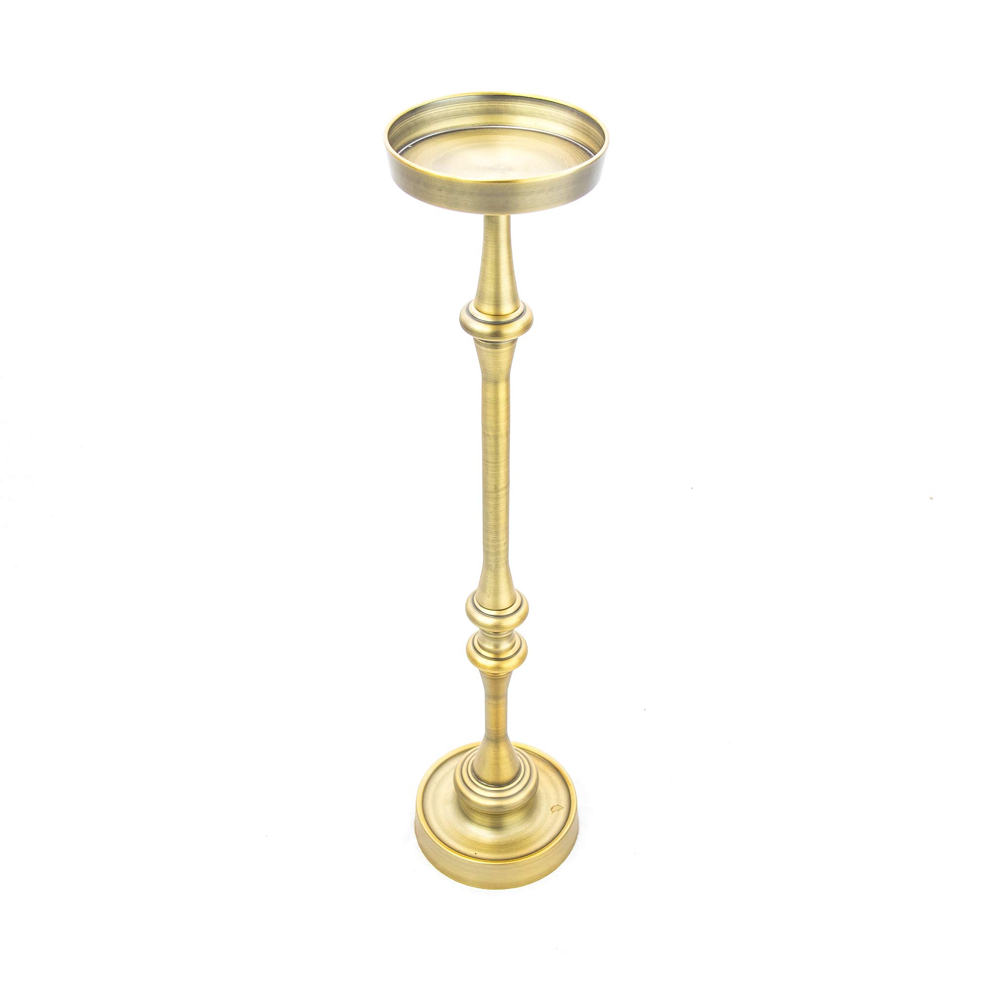 Dapper Glam 6-inch Round Martini Side Table Set of 2 - Brass End Tables for Small Spaces, Living Room, Bar & Lounge Decor | Compact Drink Table for Cocktails & Coffee