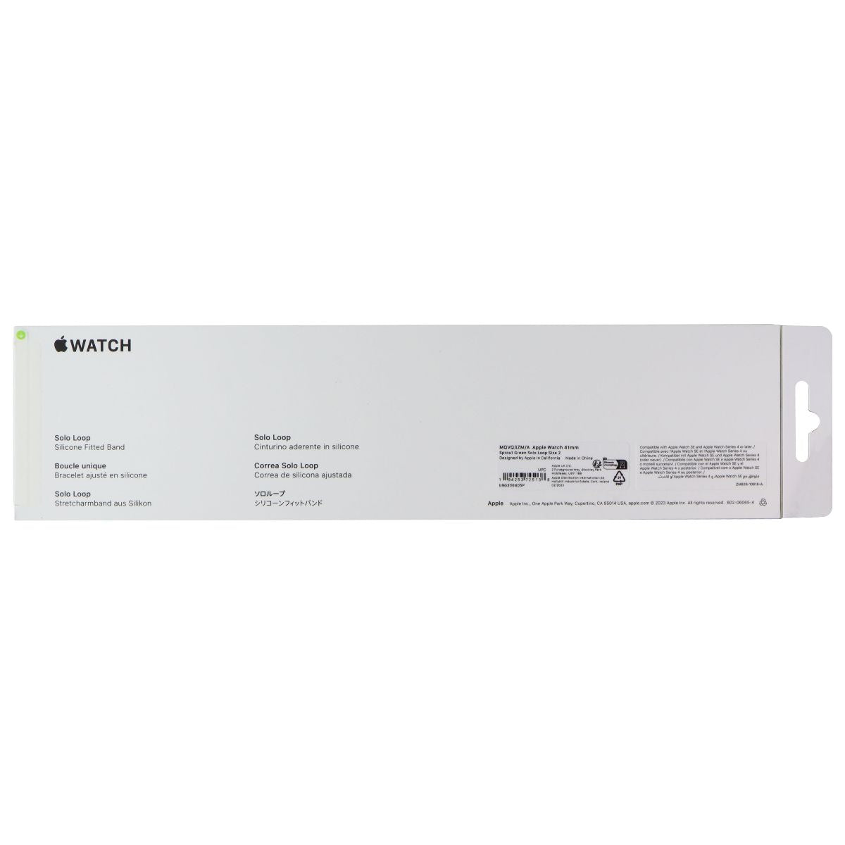 Apple Watch 41mm Solo Loop Band - Sprout Green, Size 2 | Compatible with 42mm/41mm/40mm Apple Watch | Perfect for Gym, Running & Everyday Wear