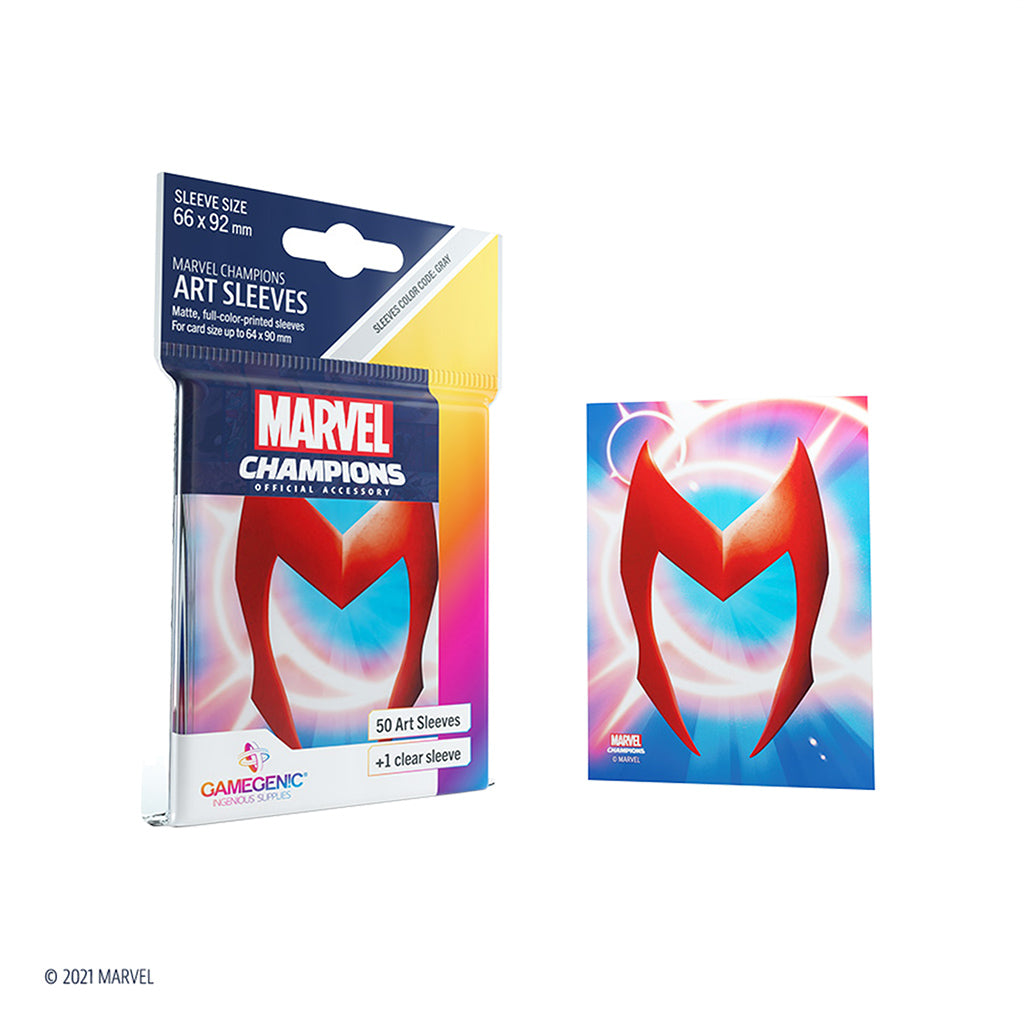 Marvel Champions Card Sleeves: Scarlet Witch - Premium Protection for Collectible Card Games (CCG) & TCG - Perfect for Game Nights & Tournaments