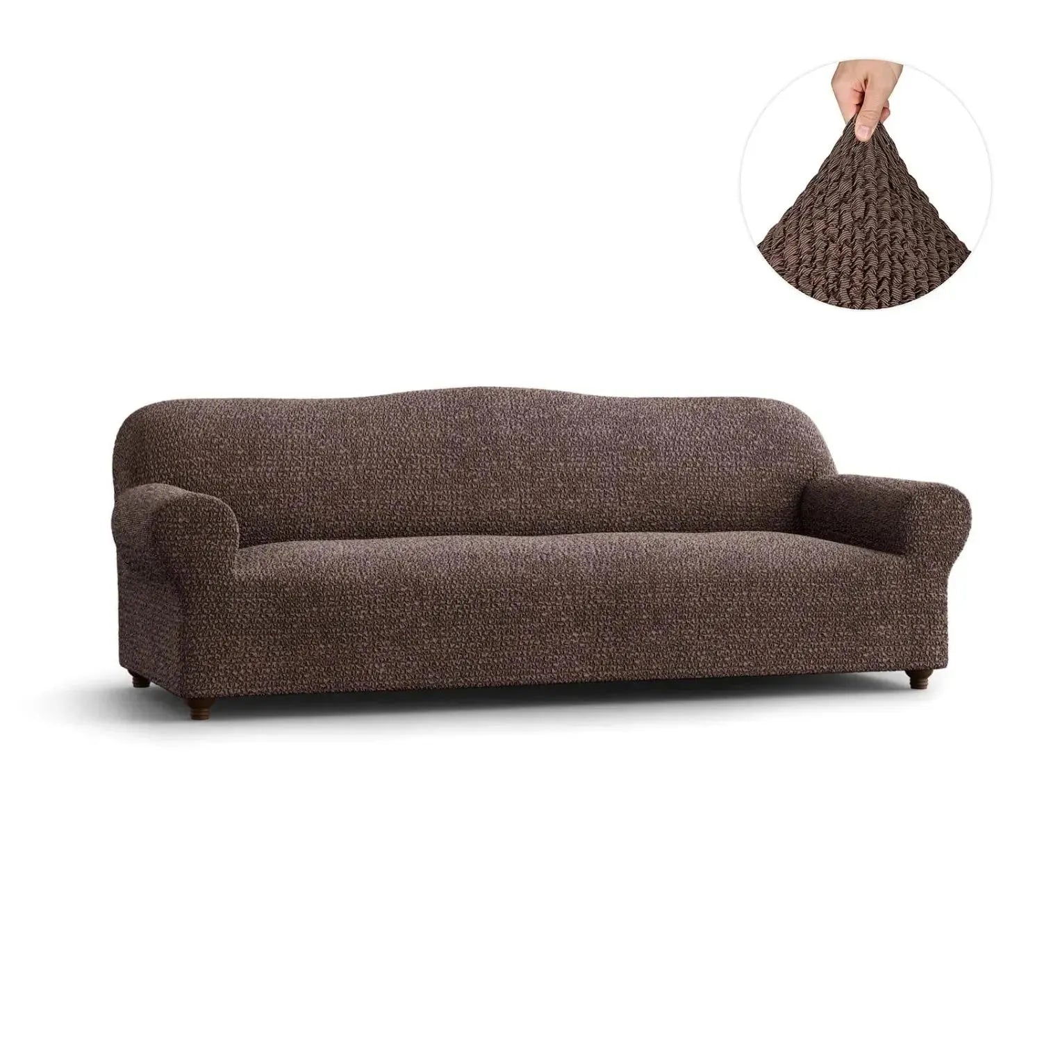 4-Seater Sofa Slipcover - Mille Righe Collection | Stretchable Furniture Protector for Living Room, Bedroom & Office | Easy Washable Couch Cover for Pets & Kids