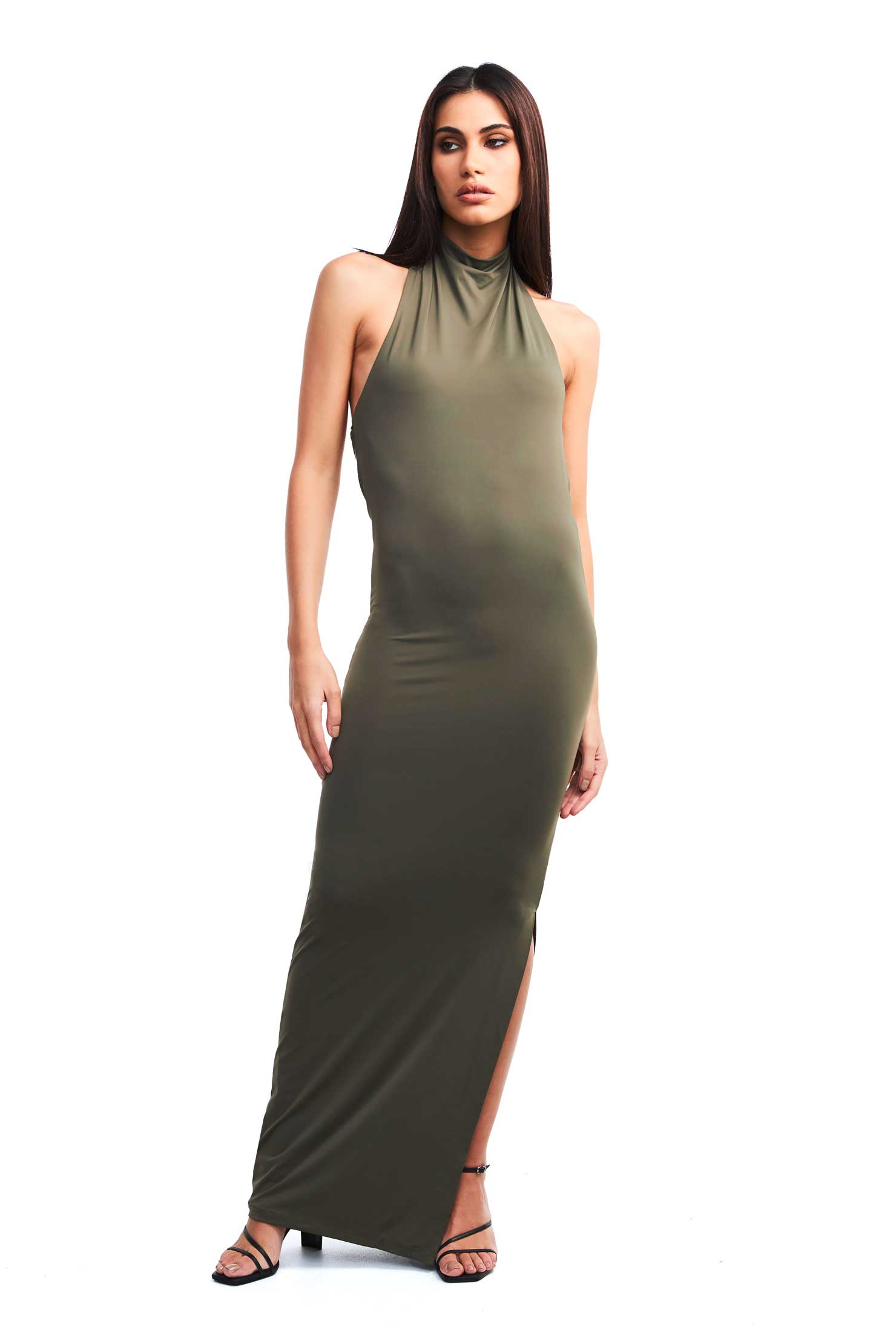 The Candice Maxi Dress in Moss Green - Elegant Long Flowy Dress for Women | Perfect for Weddings, Parties & Summer Outfits