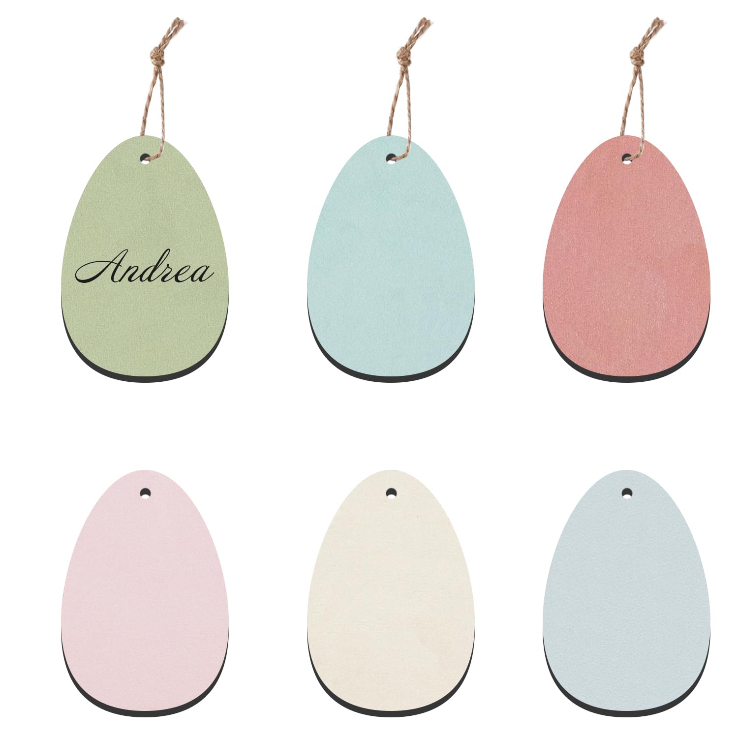 12 Pcs Colorful Easter Basket Name Tags - Spring Party Favor Decorations with Egg Design - Perfect for Easter Gift Wrapping, Classroom Activities & Holiday Decor