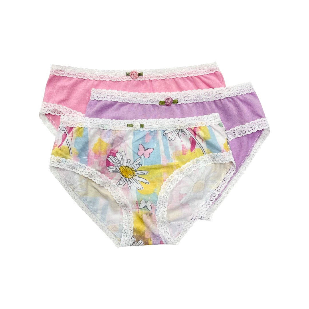 Daisy 3-Pack Women's Cotton Underwear - Soft Breathable Panties for Everyday Comfort | Perfect for Work, Travel & Lounge Wear