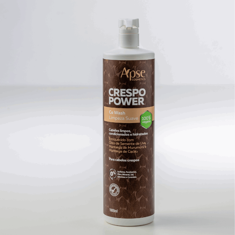 Apse Cosmetics Co Wash Gentle Cleansing Curly Power 33.8 fl oz - Sulfate-Free Hair Cleanser for Curly & Wavy Hair - Perfect for Daily Moisturizing & Detangling Routine
