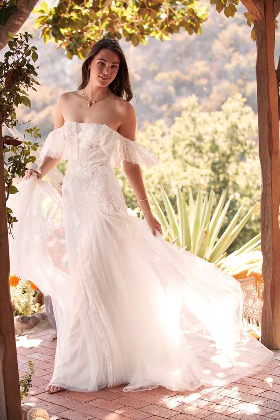 Willowby Mackinnon 54714 Wedding Gown - Elegant Lace Bridal Dress for Beach, Garden & Outdoor Ceremonies