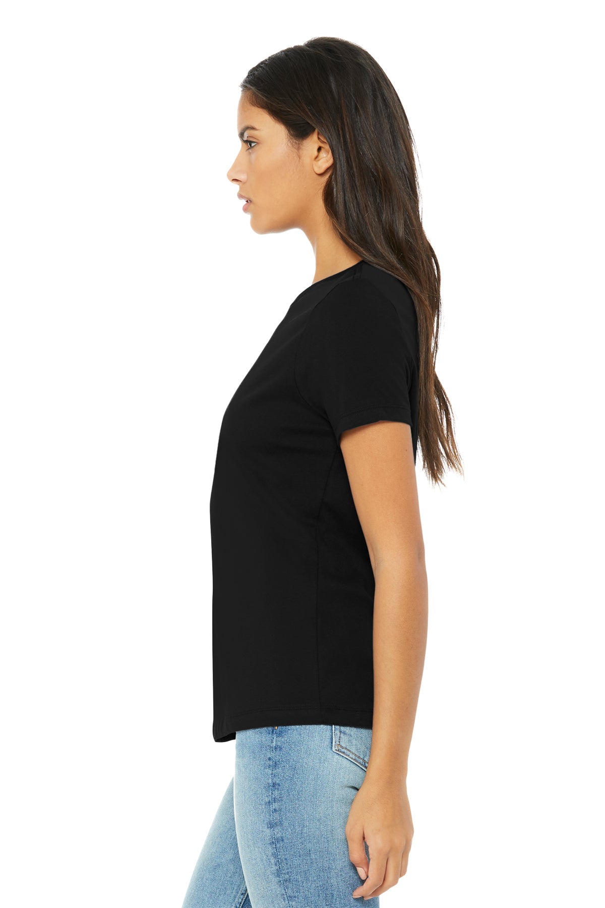 Bella Canvas Women's Relaxed Fit Triblend T-Shirt - Soft Cotton Blend Tee in Solid Black - Casual Wear, Lounge & Everyday Outfits