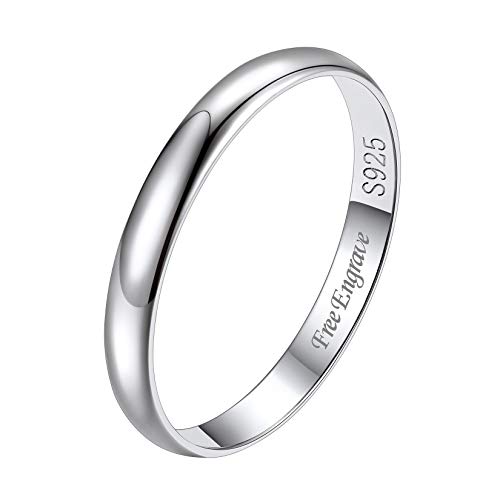 D. 3mm Plain Ring-engravable