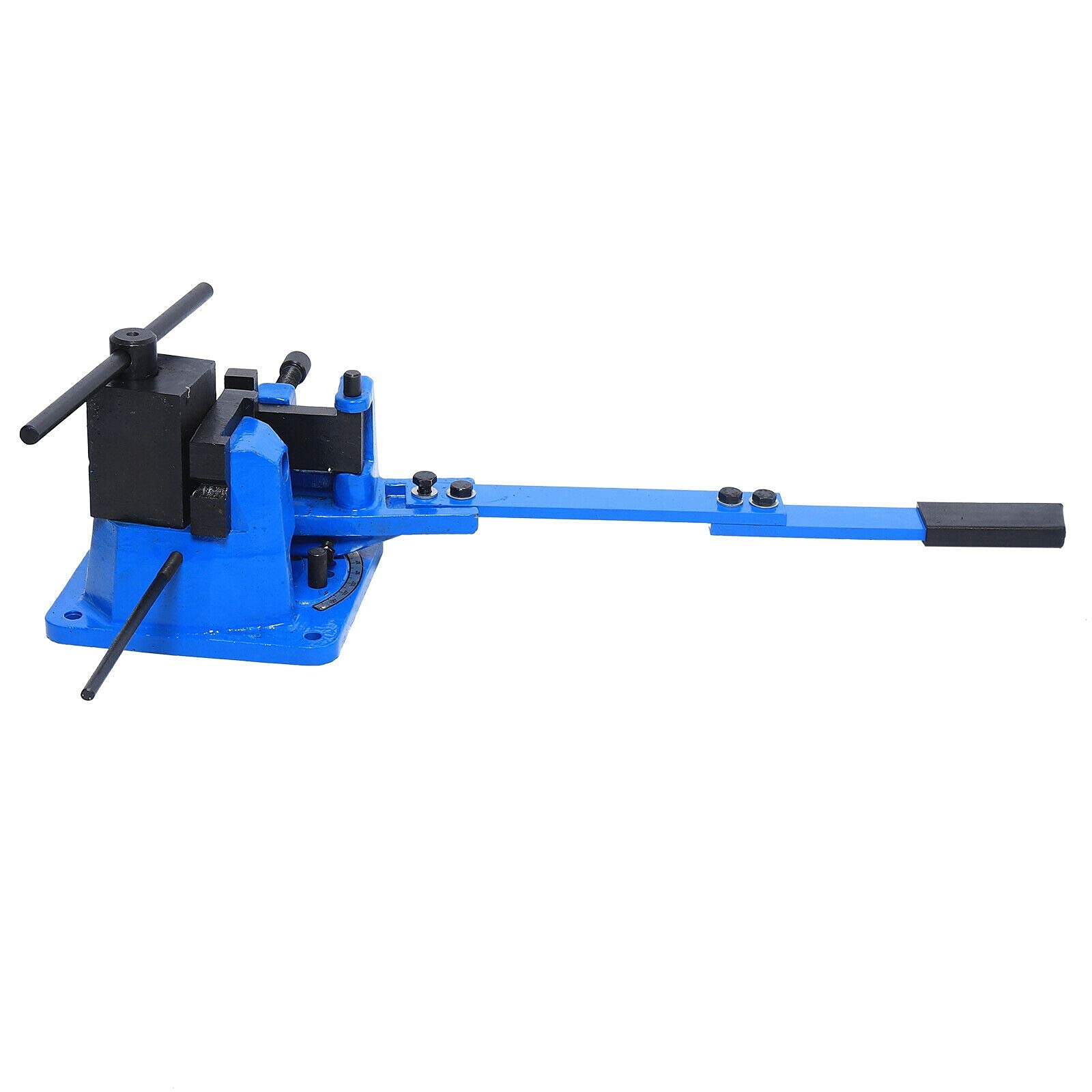 Gdrasuya10 Manual Metal Bender Tool - Heavy Duty Cast Steel Rod Bender for Flat, Round, Square & Angle Steel - Universal Bending Machine for DIY Projects, Metalworking & Home Repairs (Blue)